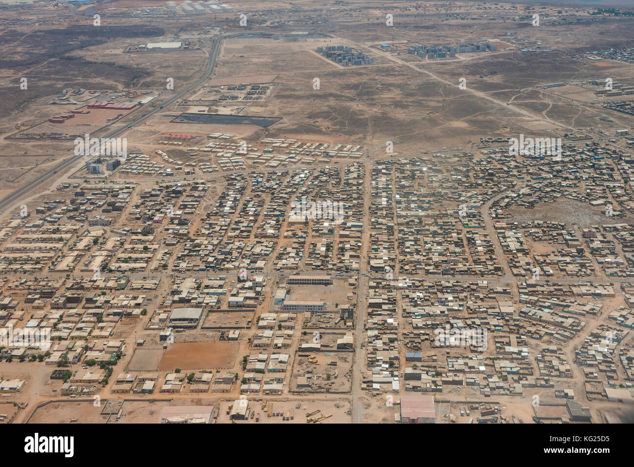 Aérea de Djibouti en el Cuerno de África, África Foto de stock