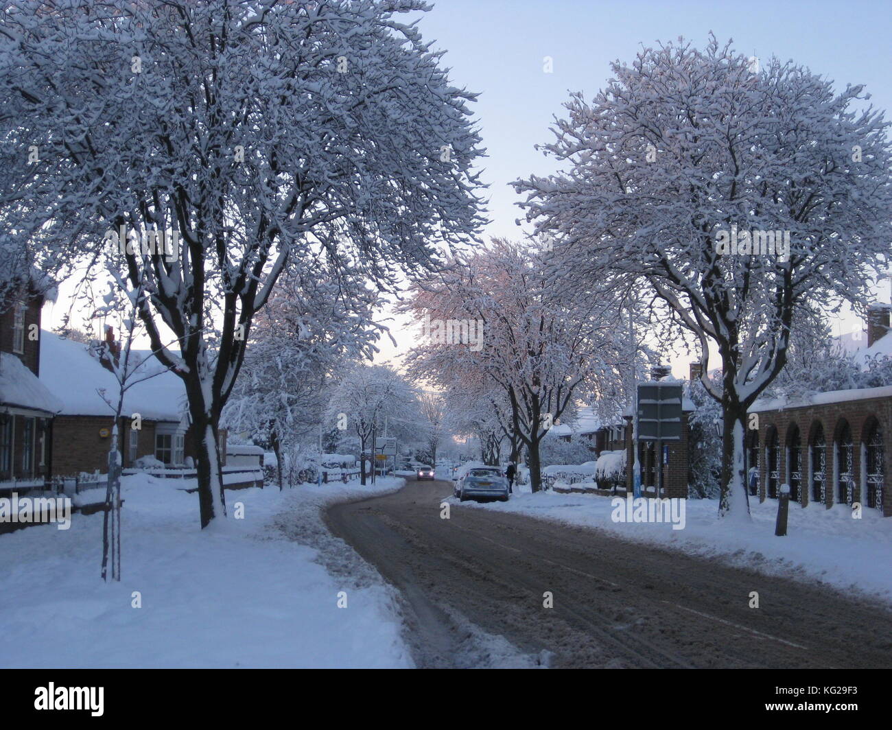 Cottingham nieve Foto de stock