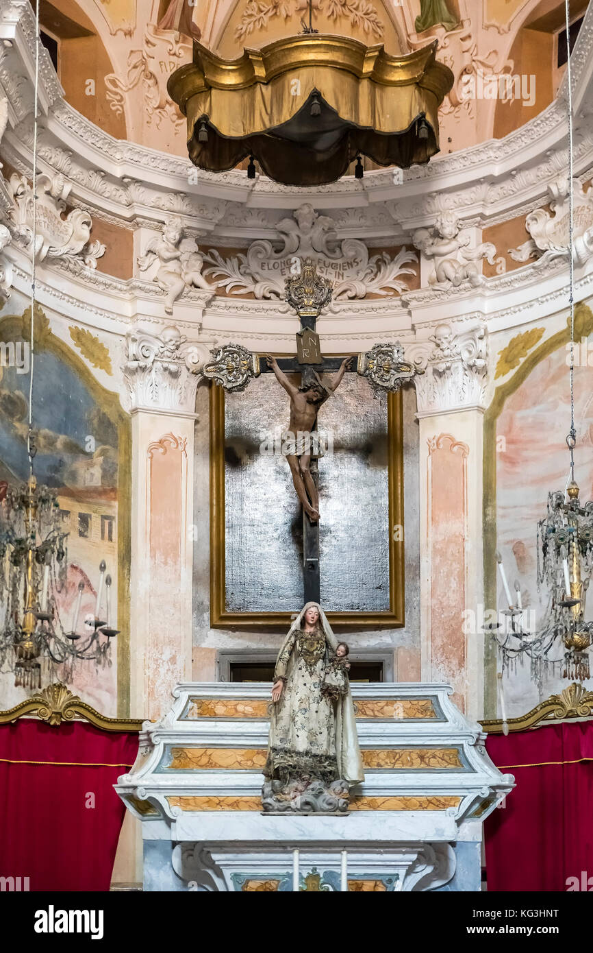 Chiesa di San Giovanni Battista, de Monterosso Al Mare, Cinque terre, Italia. Foto de stock