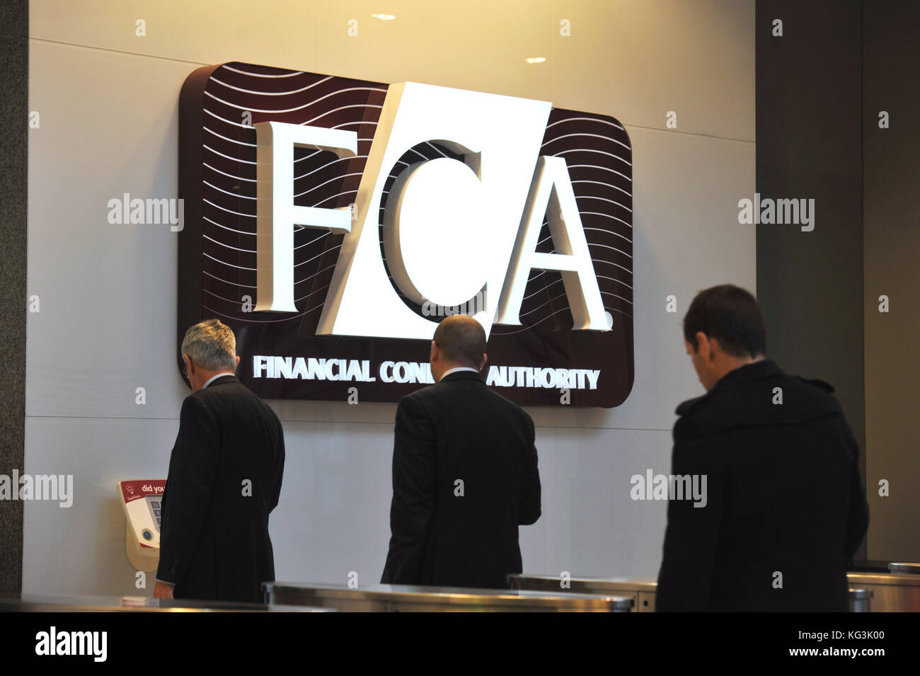 La conducta financiera competente [FCA] oficinas en Canary Wharf, Londres. Foto por Michael Walter/Troika Foto de stock