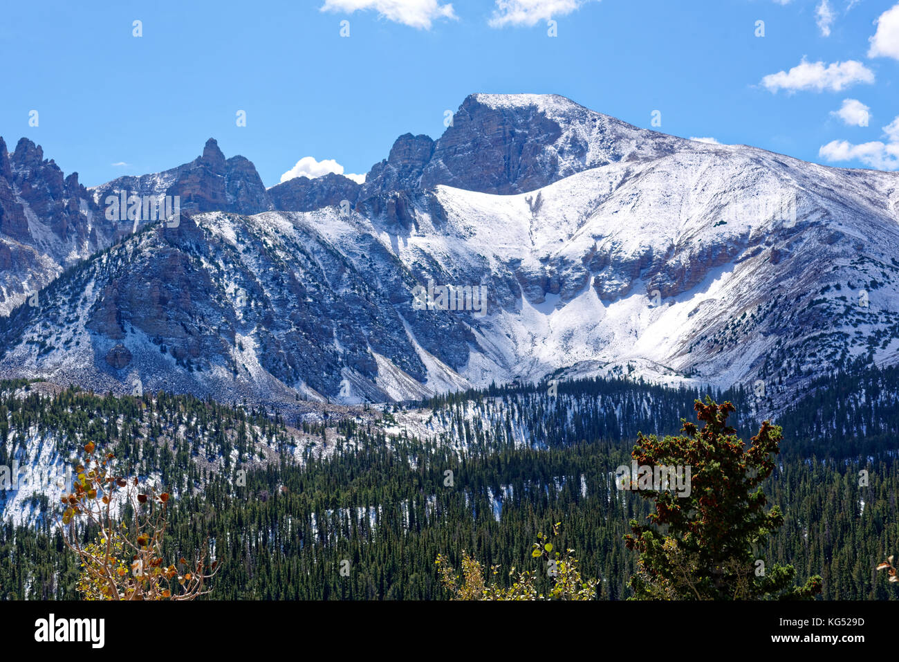 Wheeler Peak en Great Basin National Park, Baker, nevada Foto de stock