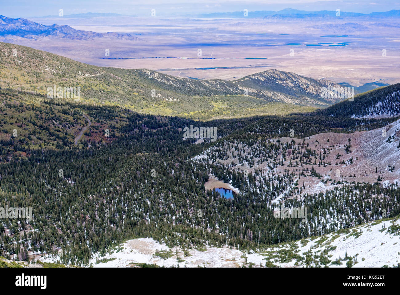 Vista desde Wheeler Peak, Great Basin National Park Foto de stock