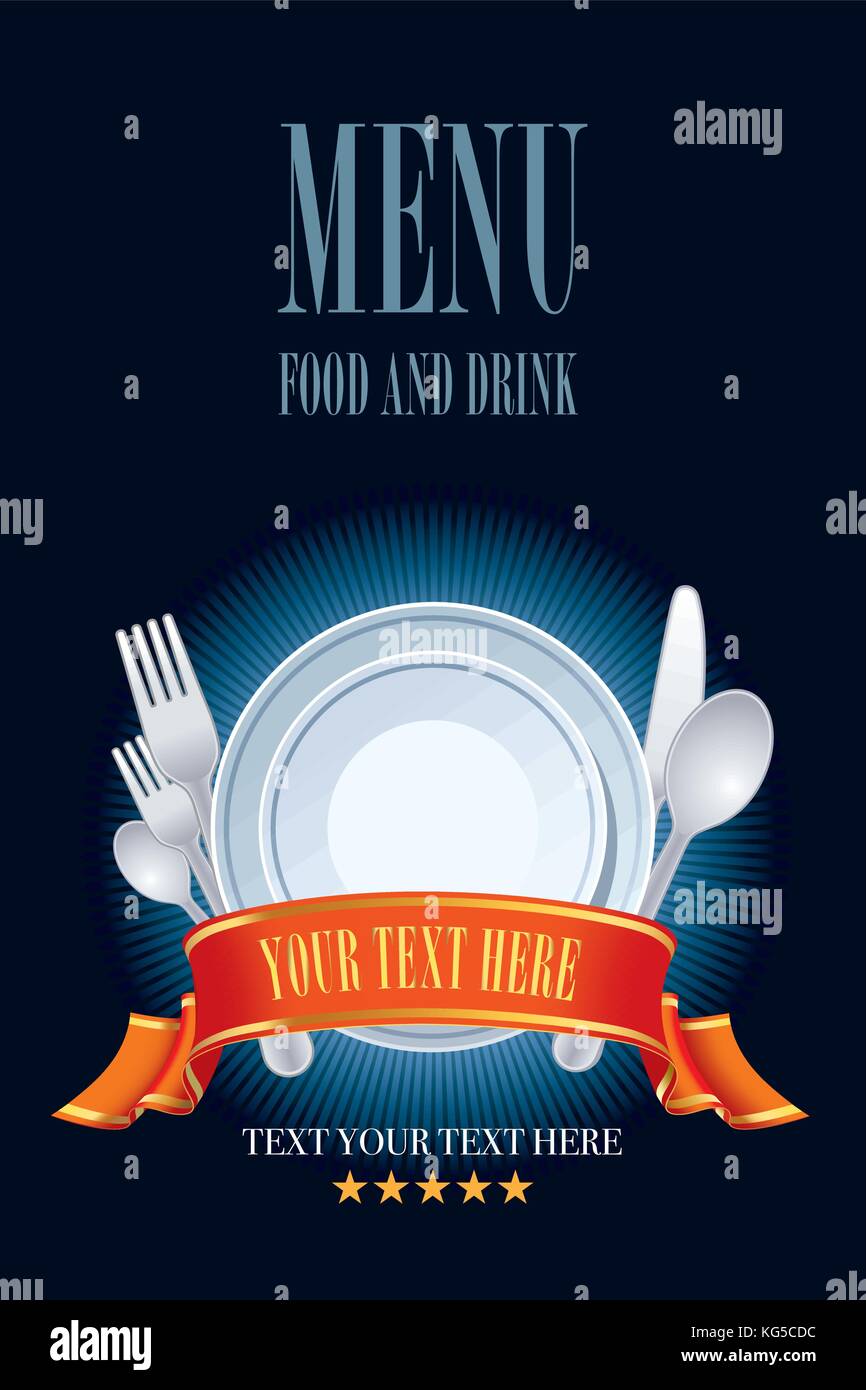 Restaurante Menú diseño de portada de folleto. Cubra la plantilla de diseño  para el menú del restaurante de comida y bebida Imagen Vector de stock -  Alamy