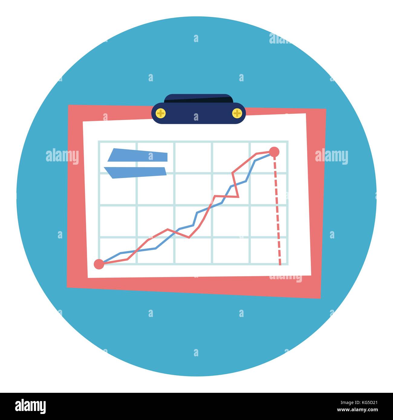 Los documentos empresariales con icono gráfico gráfico de fondo redondo