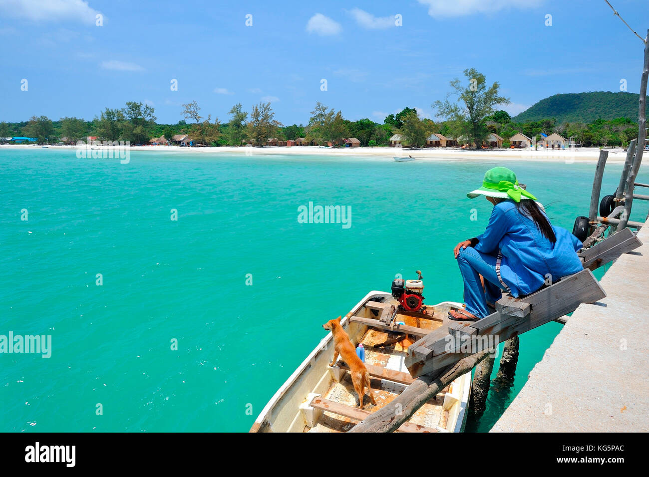 Camboya, Sihanoukville, Koh Rong samloem isla, sarraceno Bay Beach Foto de stock