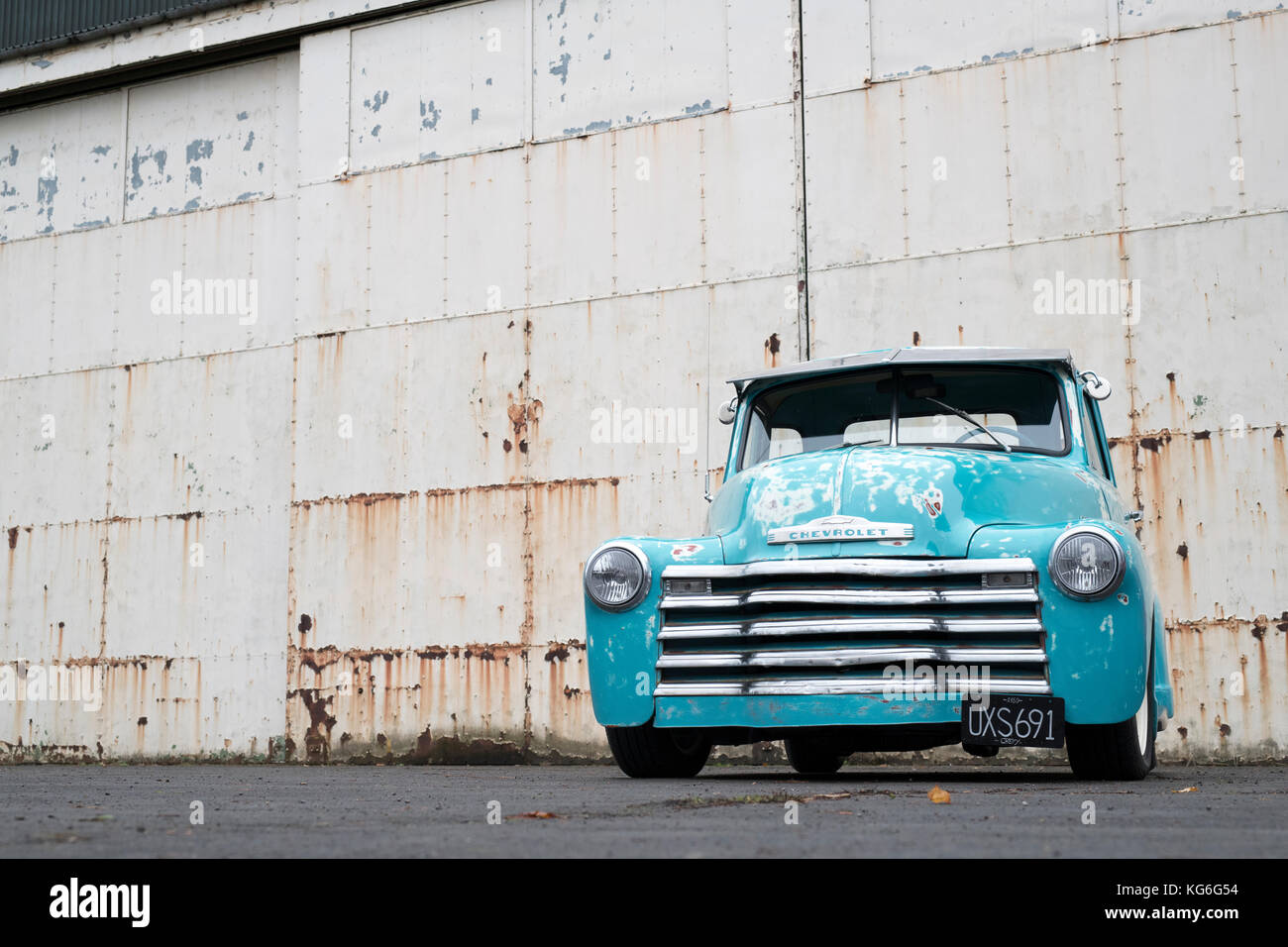 1950 Chevrolet pick up truck en Bicester Heritage Centre. Oxfordshire, Inglaterra Foto de stock
