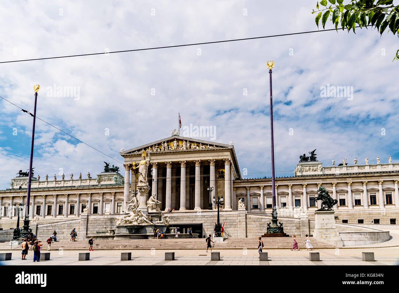 Viena (Austria) El Parlamento; Wien, Parlamentsgebäude Foto de stock