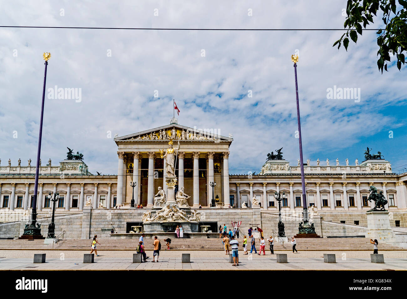 Viena (Austria) El Parlamento; Wien, Parlamentsgebäude Foto de stock