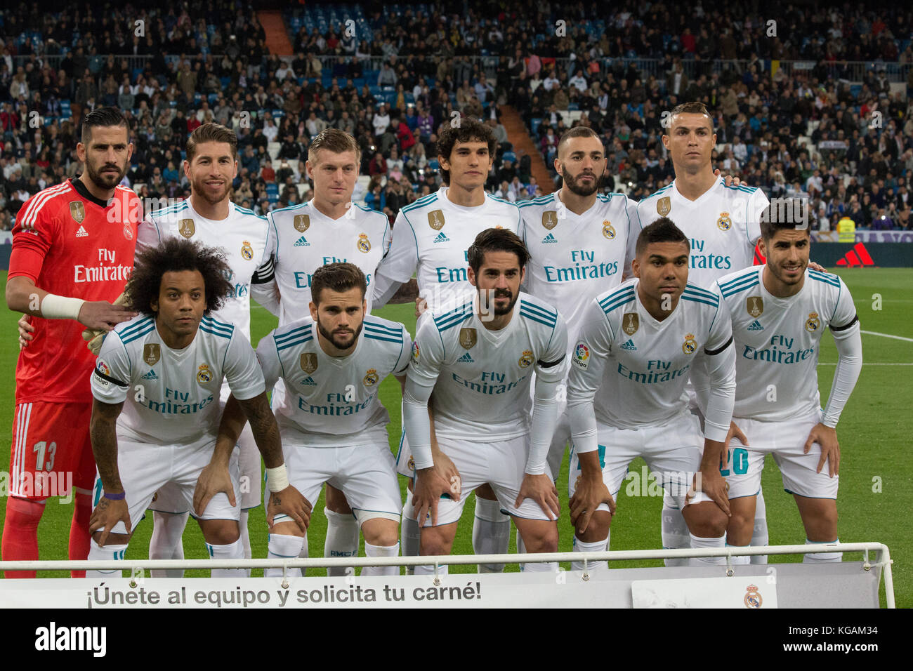 Real Madrid antiguo equipo. durante el partido entre el Real Madrid y las  palmas. real madrid vencer por 3 a 0 en las palmas, con goles de casemiro,  Asensio y la CIUO, (