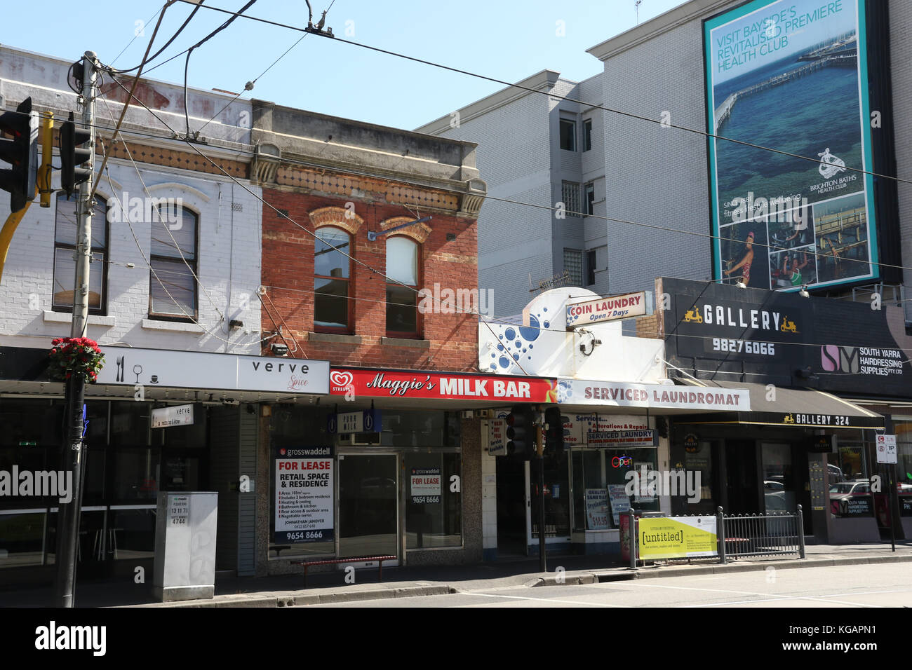 Toorak Road, South Yarra, Melbourne, Victoria, Australia. Foto de stock