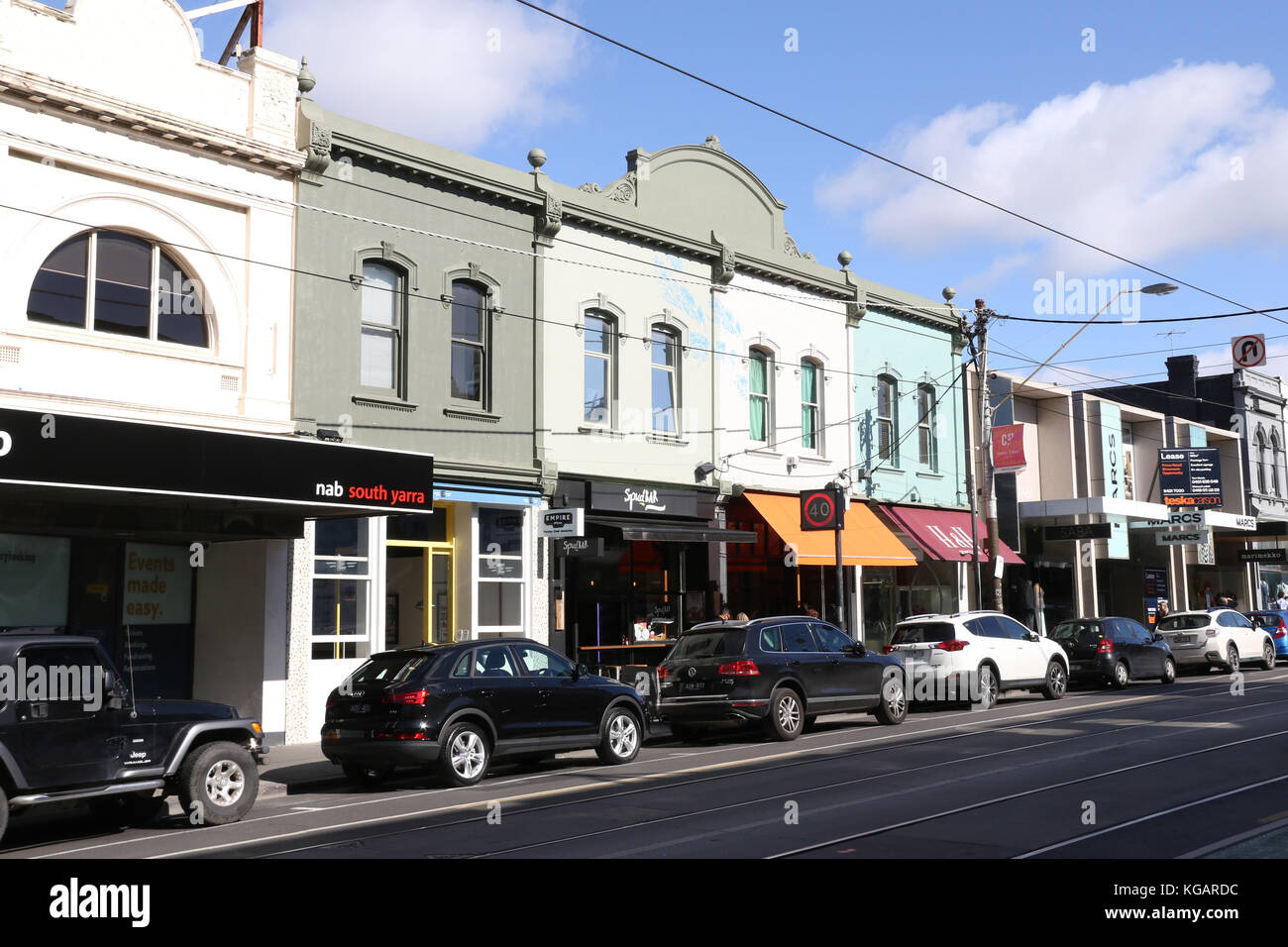 Chapel Street, South Yarra, Melbourne, Victoria, Australia. Foto de stock