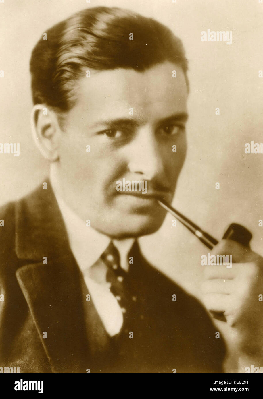 El actor inglés Ronald Colman Foto de stock