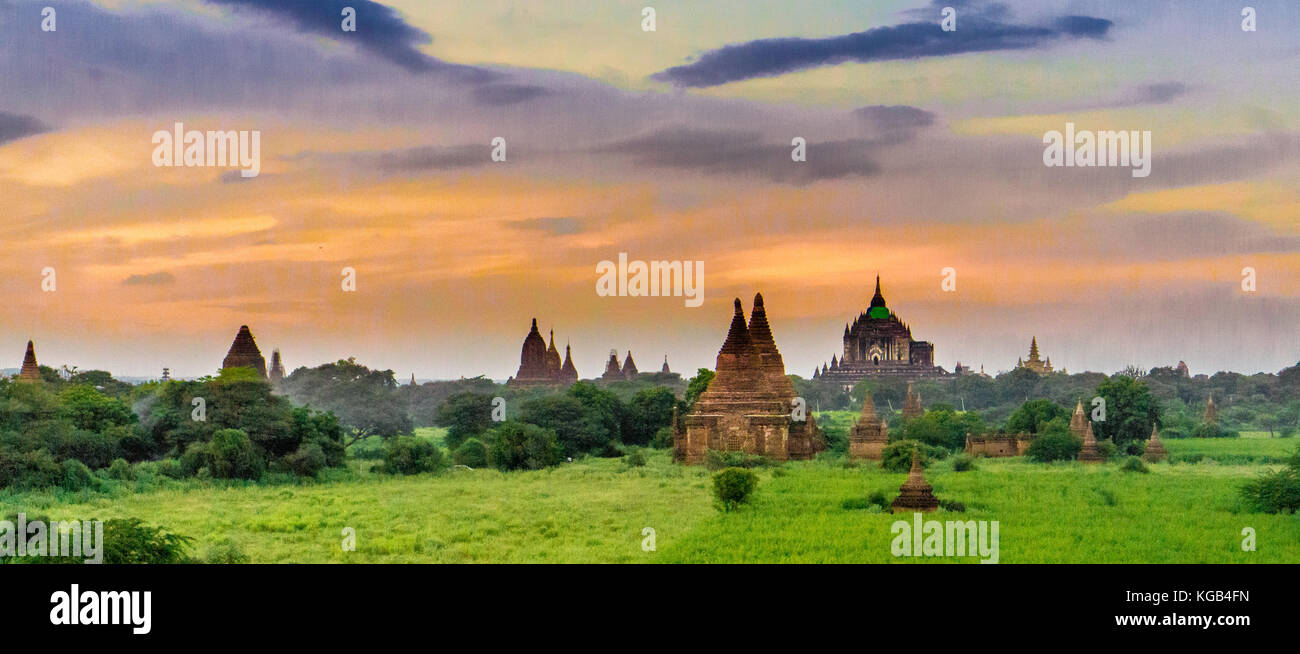 Pagodas de Bagan, Myanmar (templos) Foto de stock