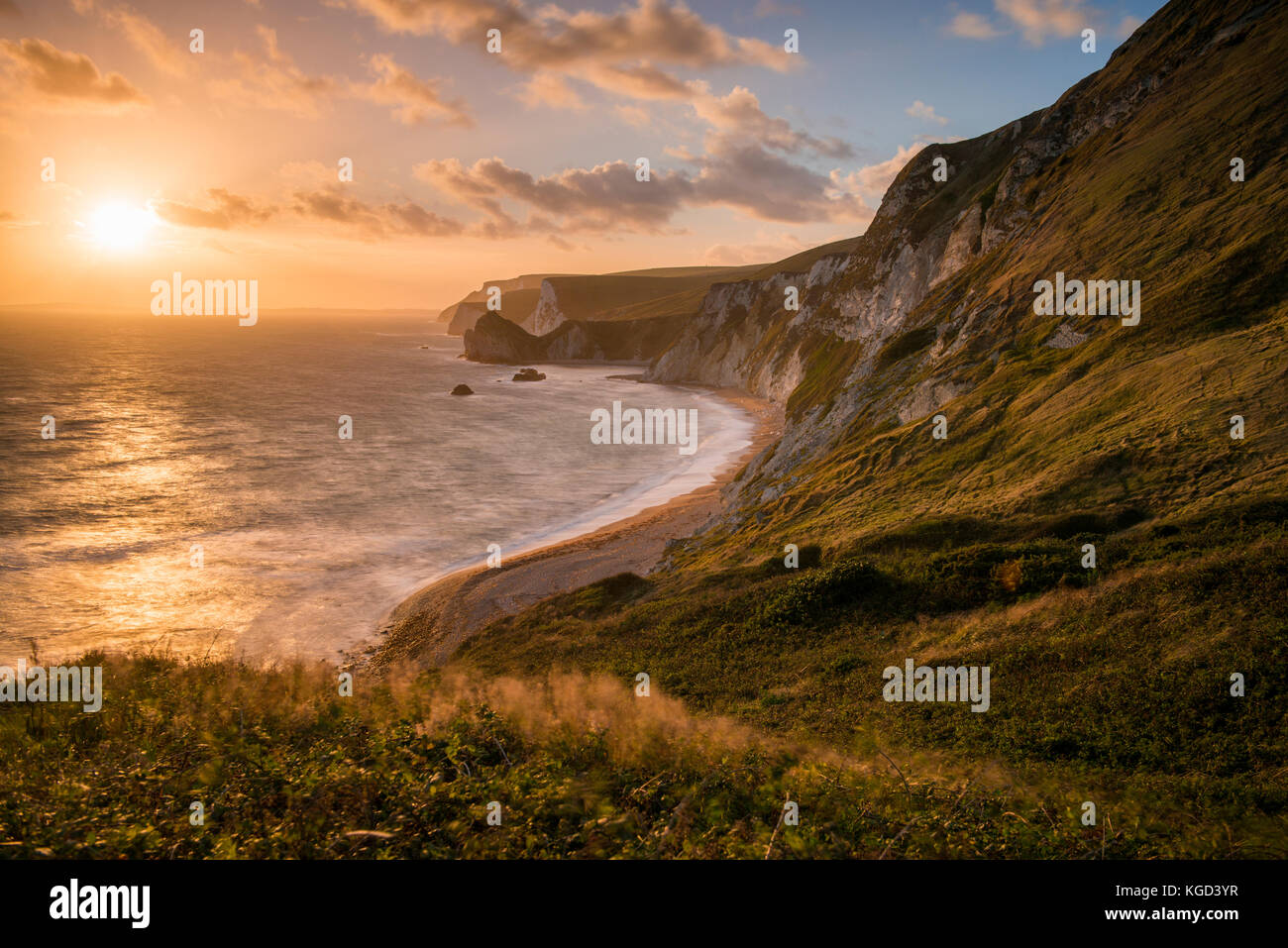 San oswalds bay en Dorset. Foto de stock