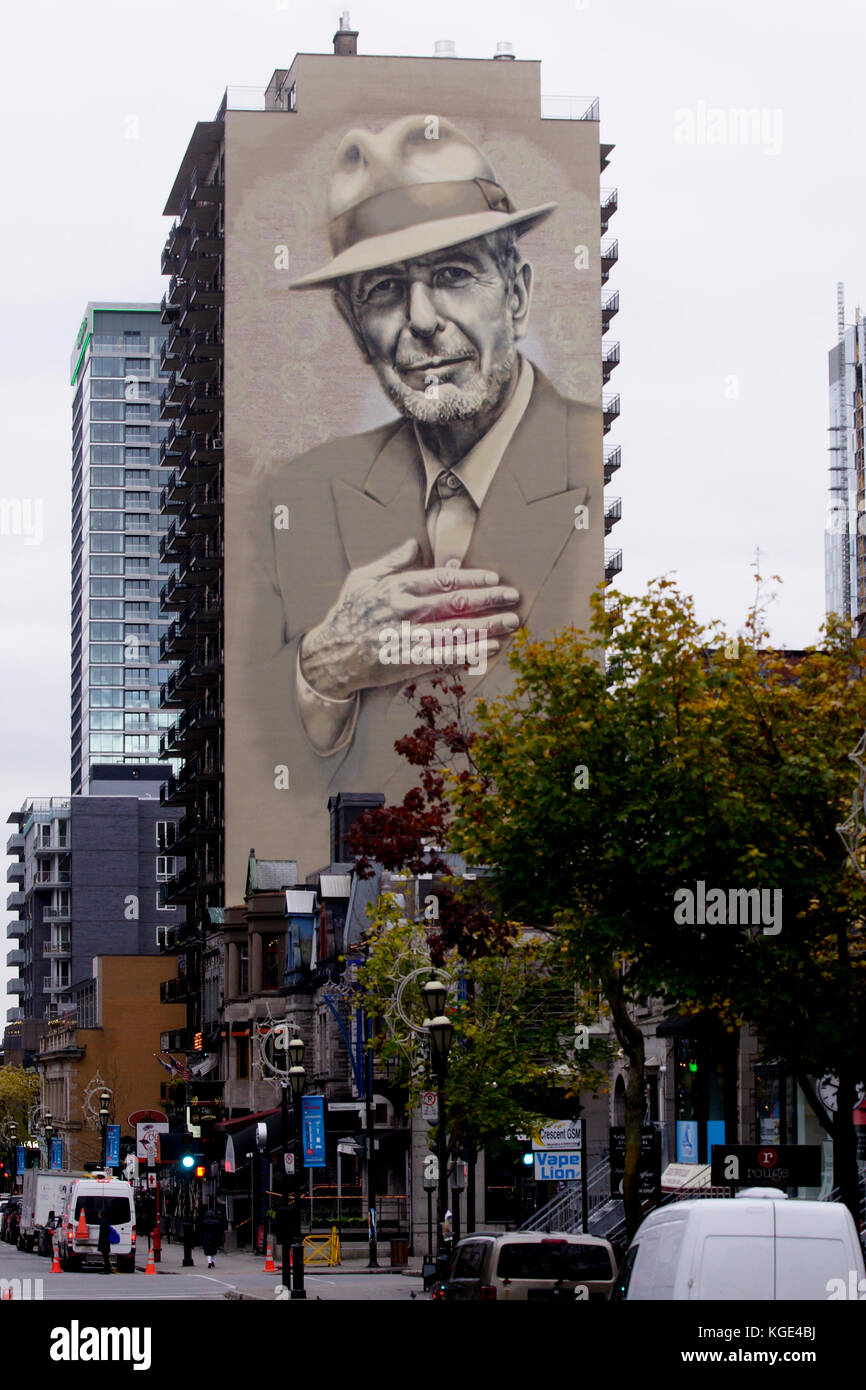 Leonard cohen mural montreal fotografías e imágenes de alta resolución