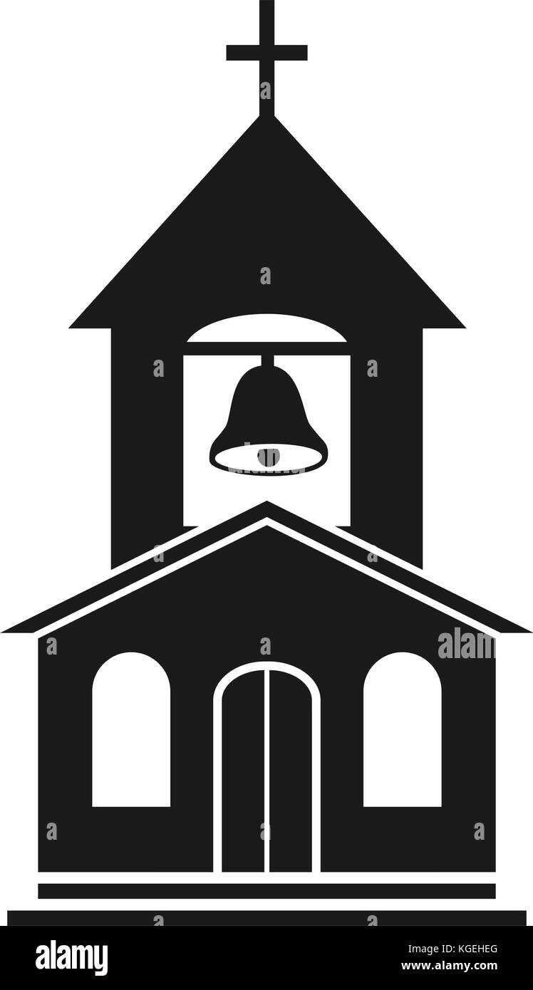 Icono de vector de la iglesia edificio aislado sobre fondo blanco. símbolo  religioso de la iglesia cristiana Imagen Vector de stock - Alamy