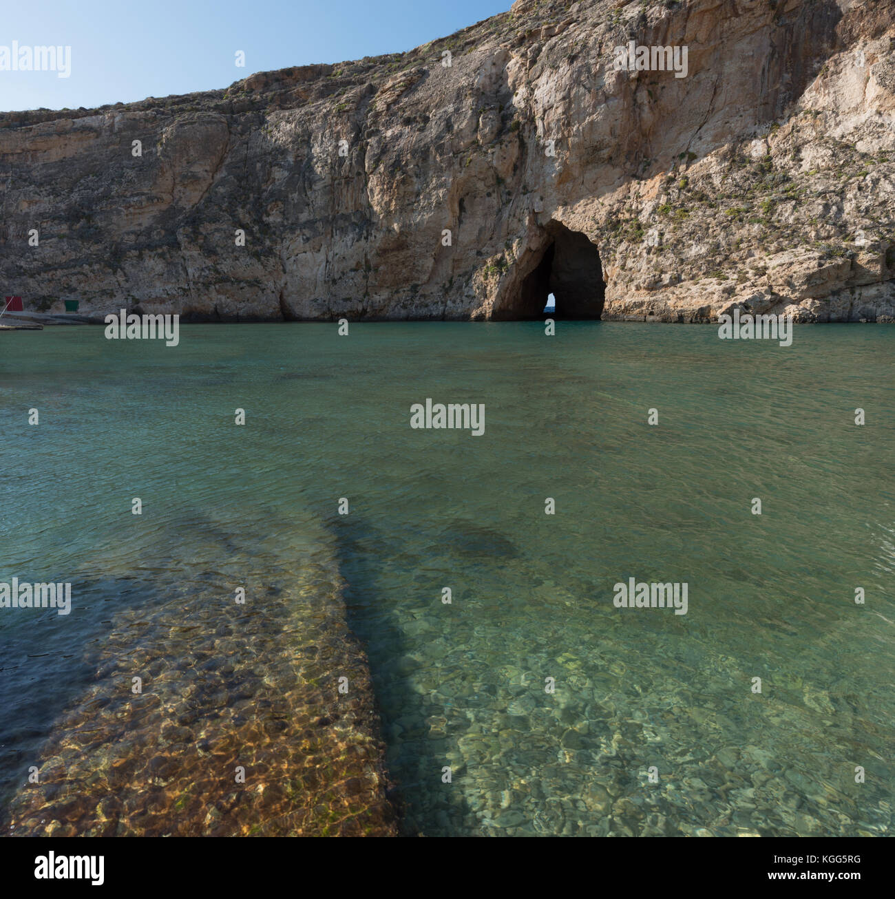 Gruta del dwejra mar interior (isla de Gozo, Malta) Foto de stock