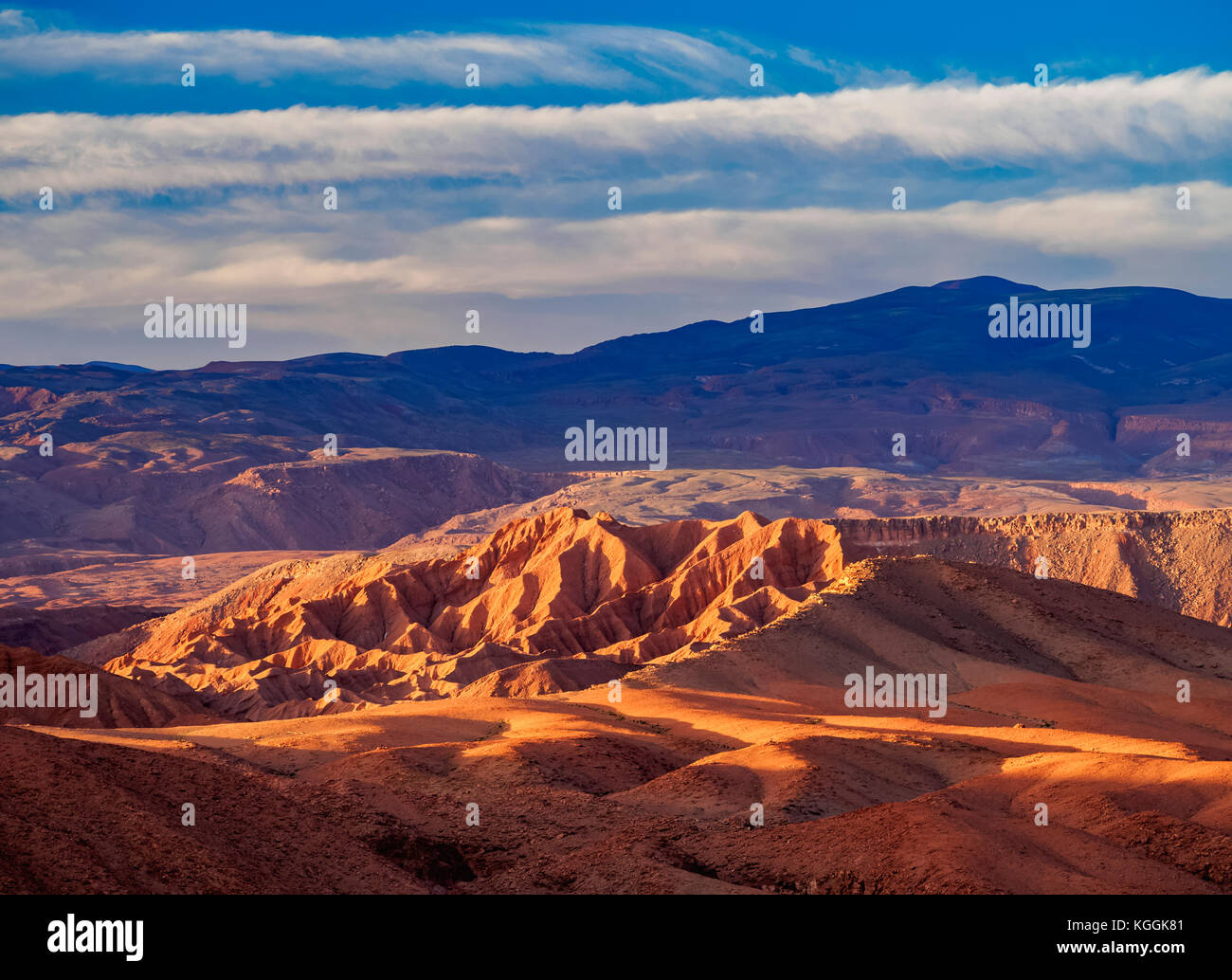 El paisaje del desierto de Atacama cerca de San Pedro de Atacama,  atardecer, Región de Antofagasta, Chile Fotografía de stock - Alamy