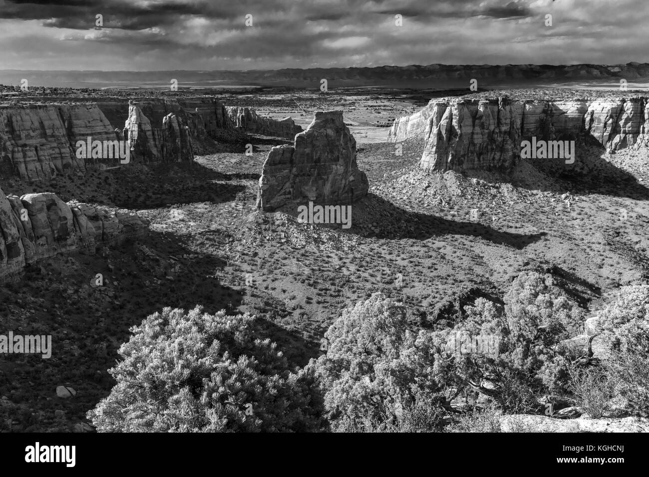 Por la tarde Vista, Monumento Nacional de Colorado, CO Foto de stock