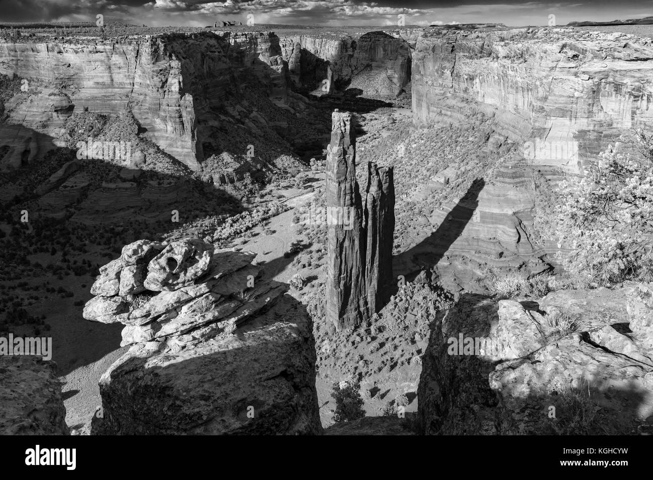 Spider Rock - Monumento Nacional Cañón de Chelly, Arizona Foto de stock