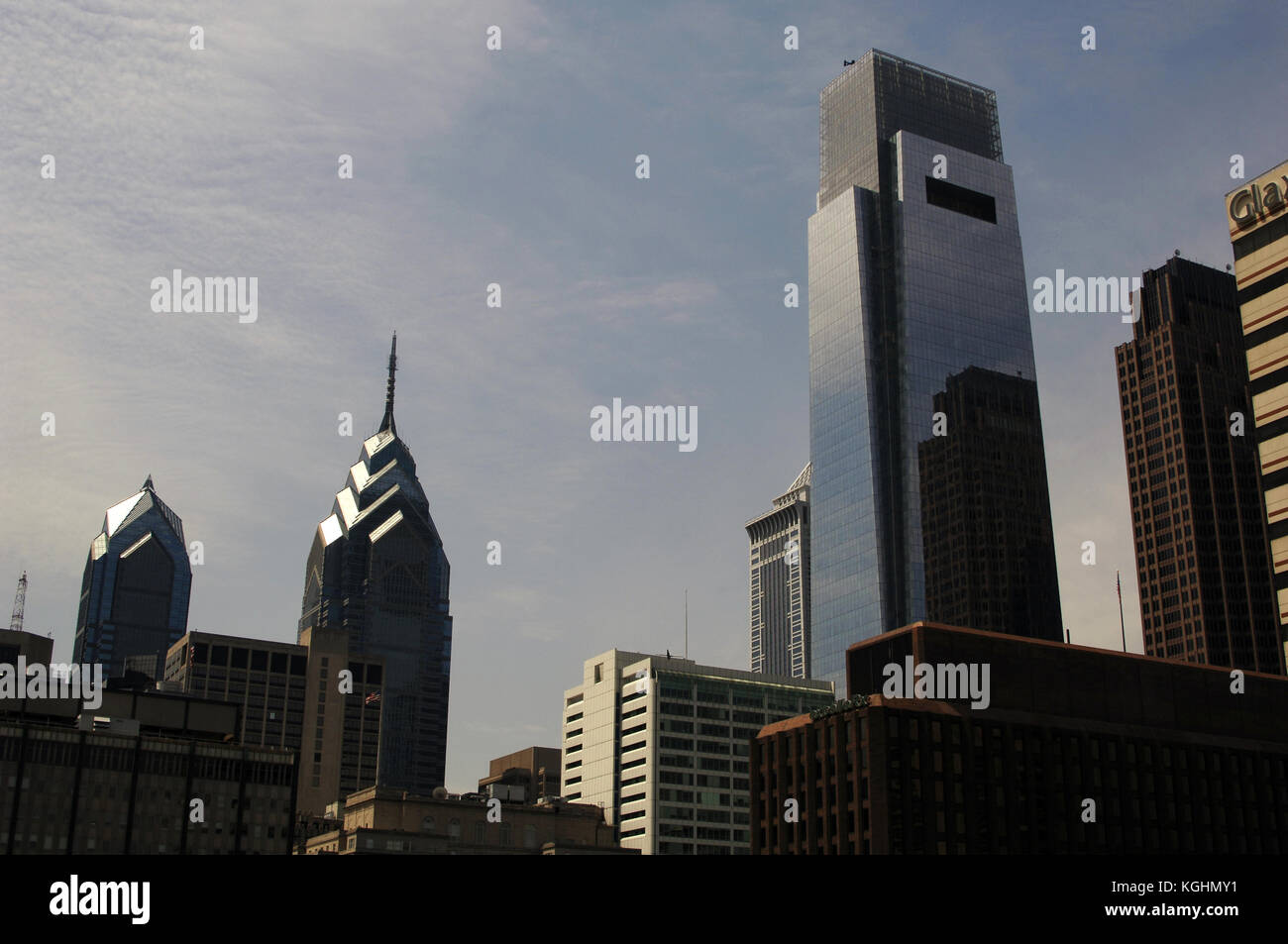 Estados Unidos, Filadelfia, Pennsylvania. El centro de la ciudad. los edificios. Foto de stock