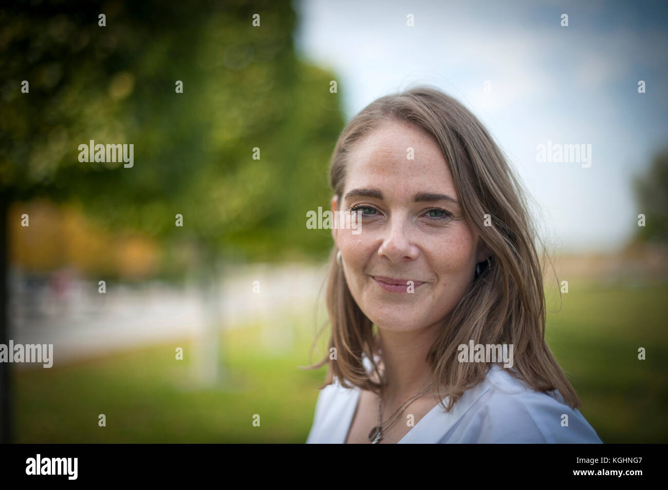 Anne Mette Høyer jefe de relaciones de negocios para SAP. Fotografiado en sus oficinas en Walldorf, Baden-Württemberg, Alemania. Foto de stock