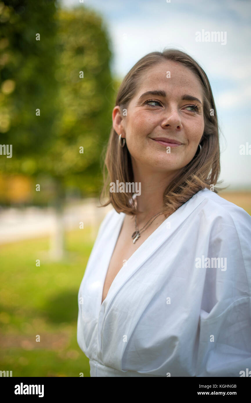 Anne Mette Høyer jefe de relaciones de negocios para SAP. Fotografiado en sus oficinas en Walldorf, Baden-Württemberg, Alemania. Foto de stock