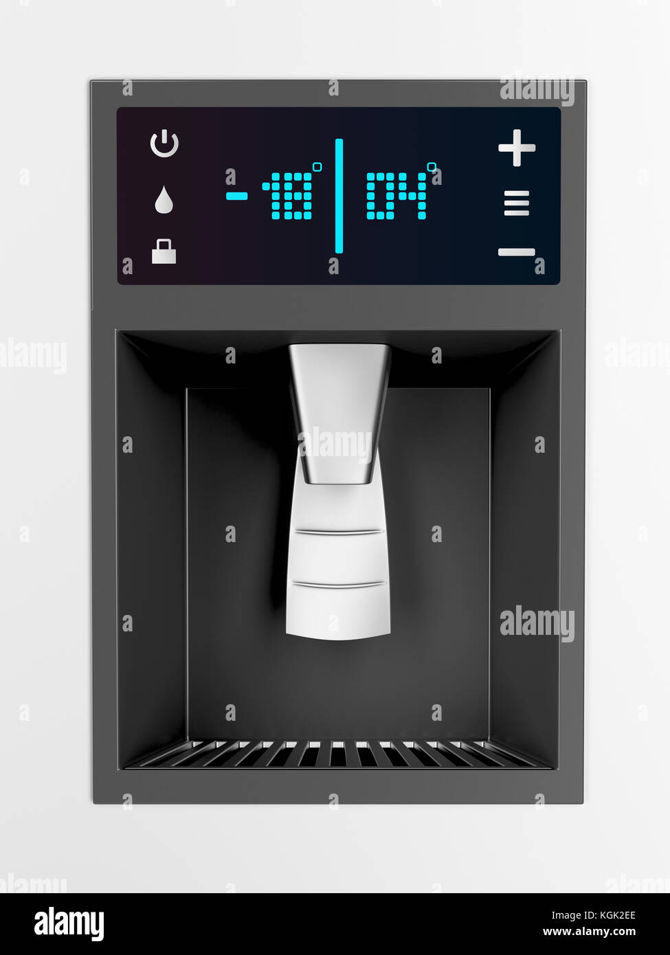 Dispensador de hielo y agua de refrigerador de plata Fotografía de stock -  Alamy