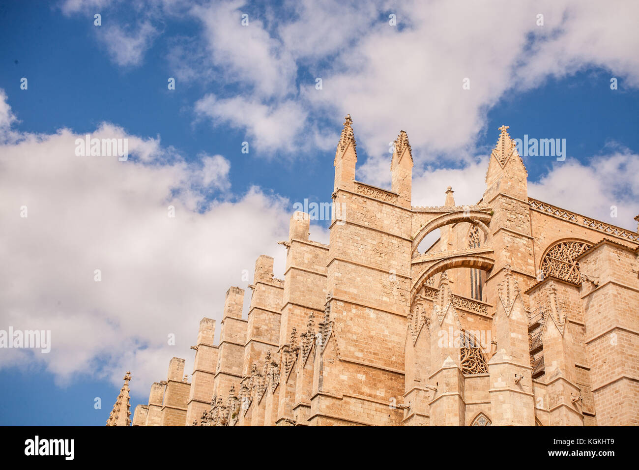 Catedral le seu de palma de mallorca, un destino turístico popular. Foto de stock