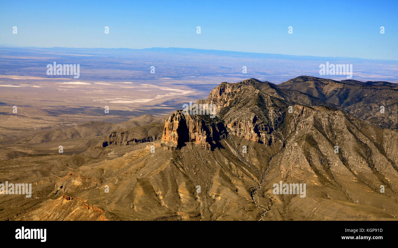 Vista aérea del pico de Guadalupe en Nuevo México Foto de stock