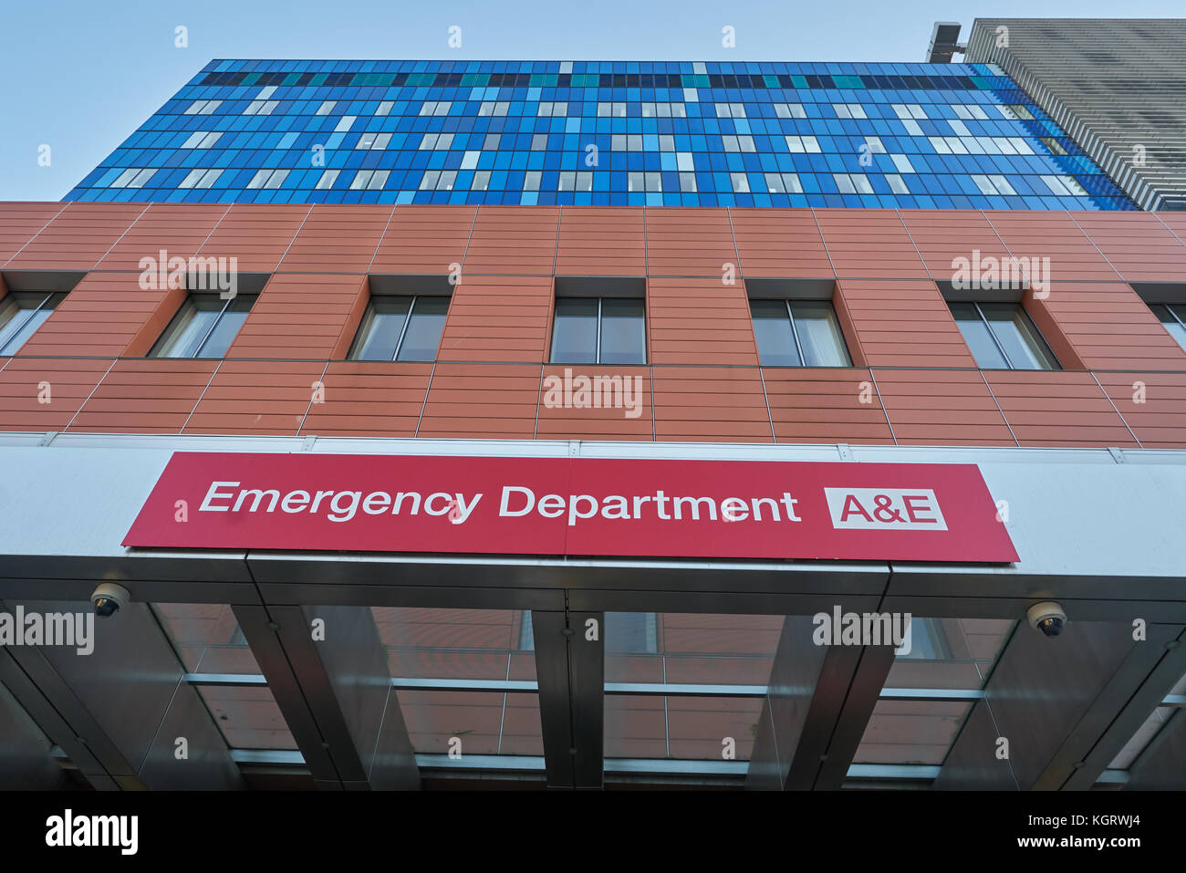 NHS A&E de emergencia Foto de stock