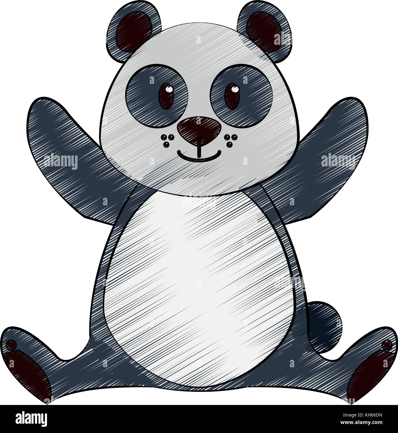 Cute Dibujos Animados Oso Panda Imagen Vector De Stock Alamy
