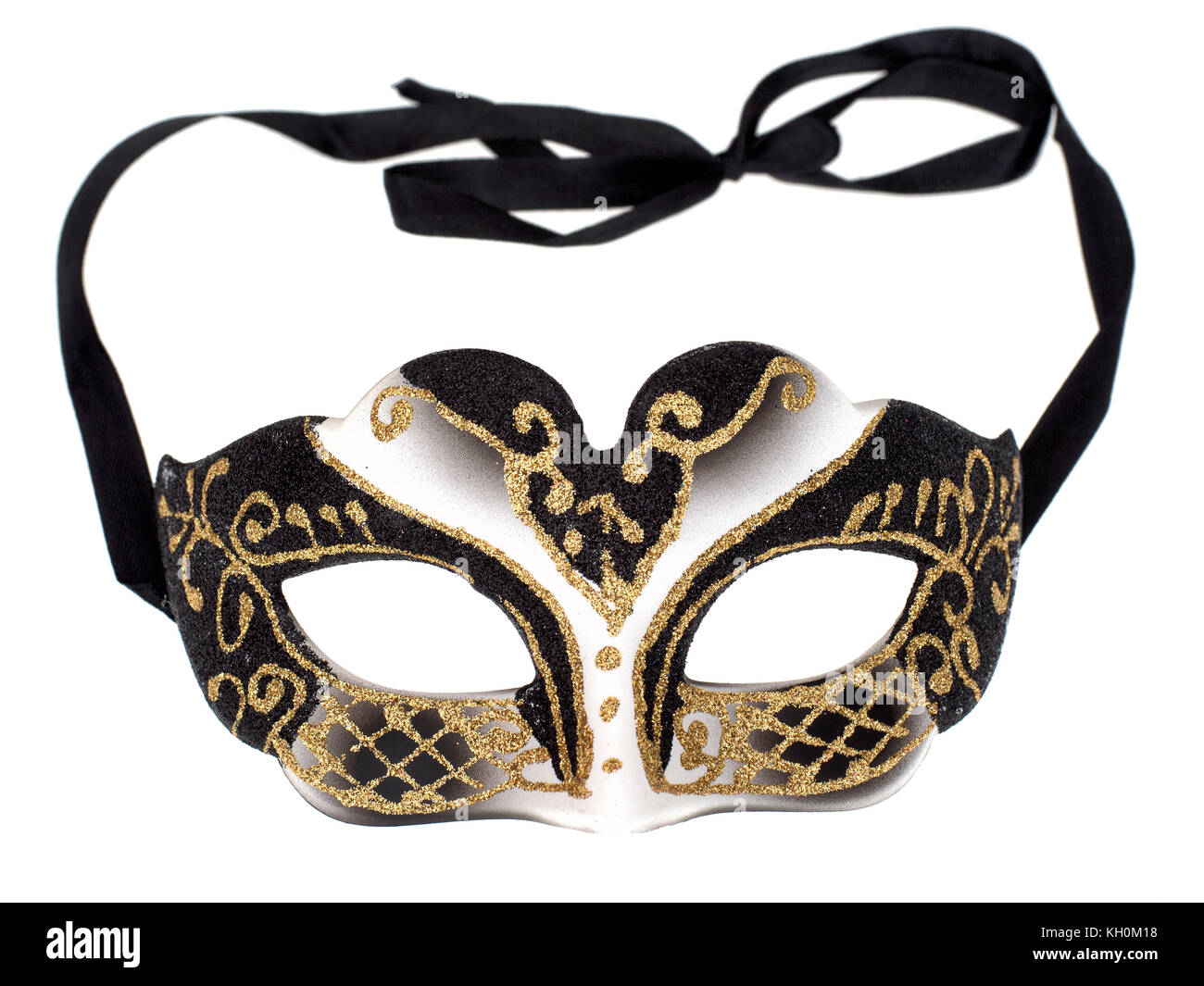 La máscara de carnaval de Venecia sin marca aislado en blanco. Foto de stock
