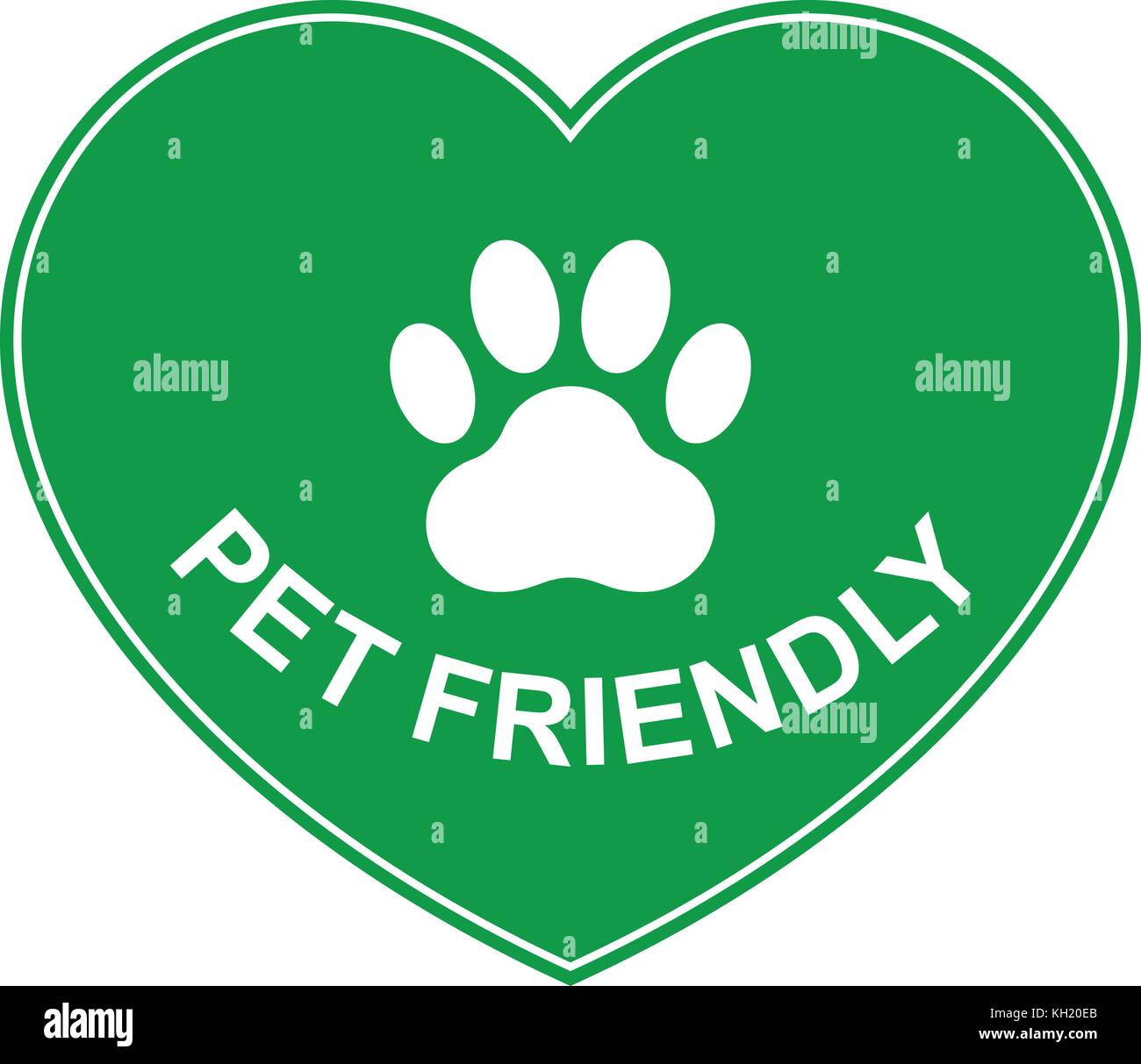 Se admiten mascotas, pet friendly firmar con paw, símbolo y texto,  ilustración vectorial Imagen Vector de stock - Alamy