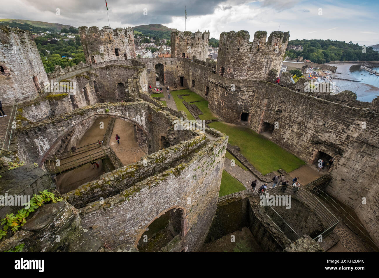 Castillo de Conwy, Gales Foto de stock