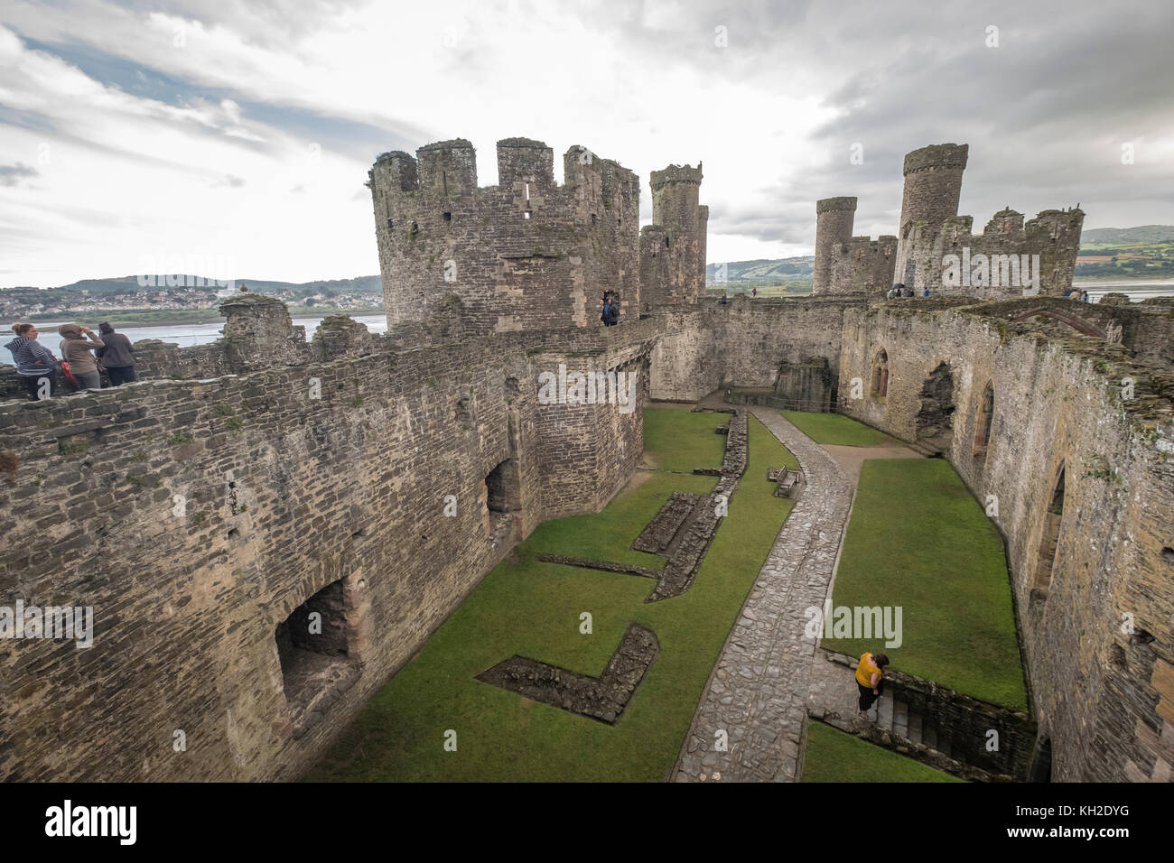 Castillo de Conwy, Gales Foto de stock