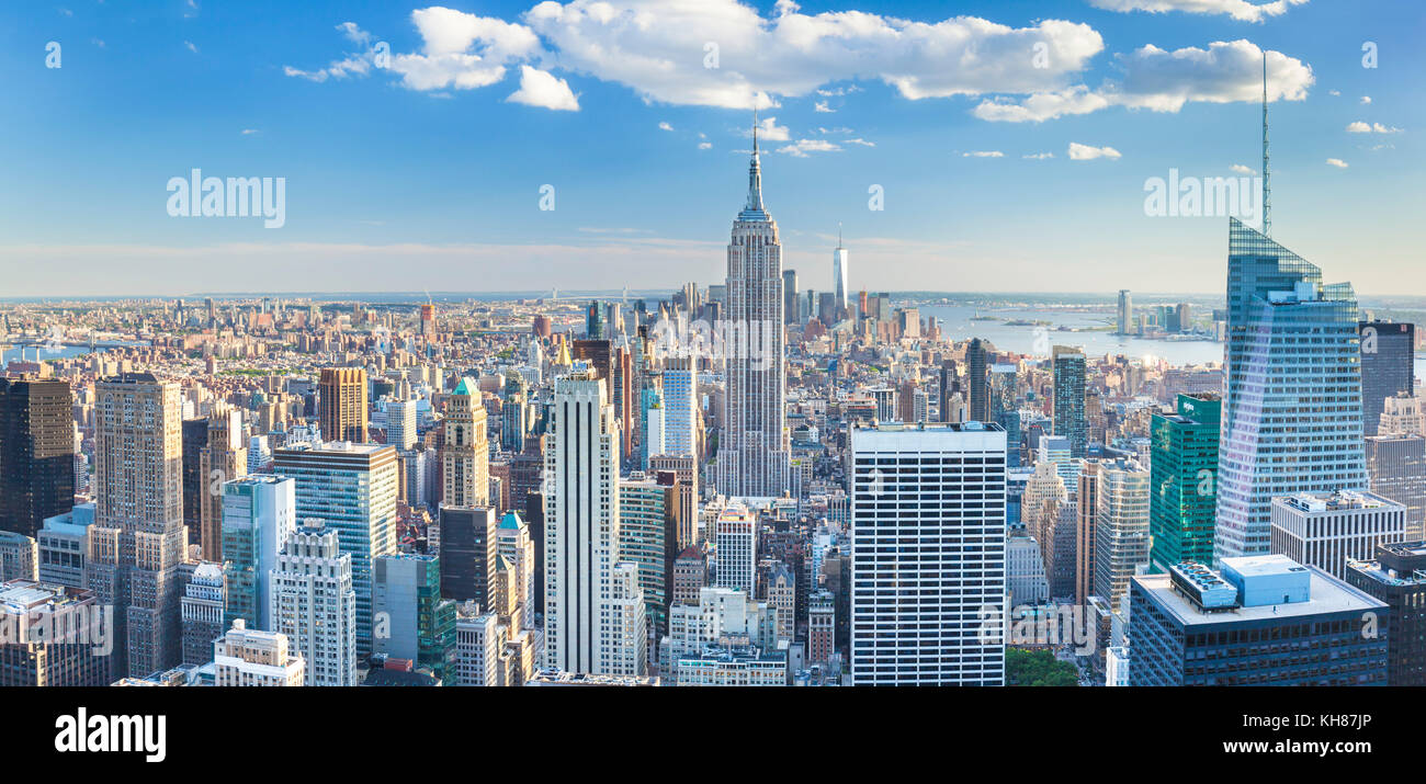 Perfil de Manhattan, Nueva York, el Empire State Building, de la ciudad de Nueva York Estados Unidos de América, América del Norte, Nueva York, Nueva York, EE.UU. Foto de stock