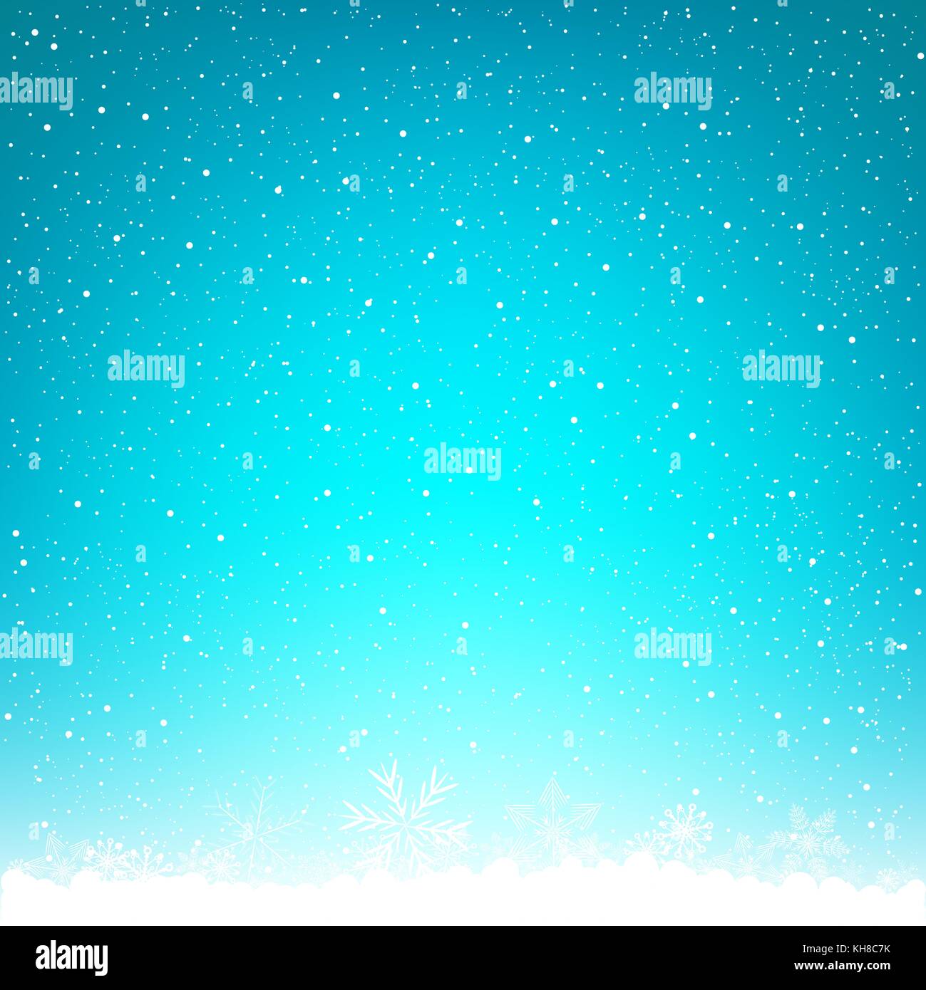 Azul de fondo de navidad copo de nieve de invierno Ilustración del Vector
