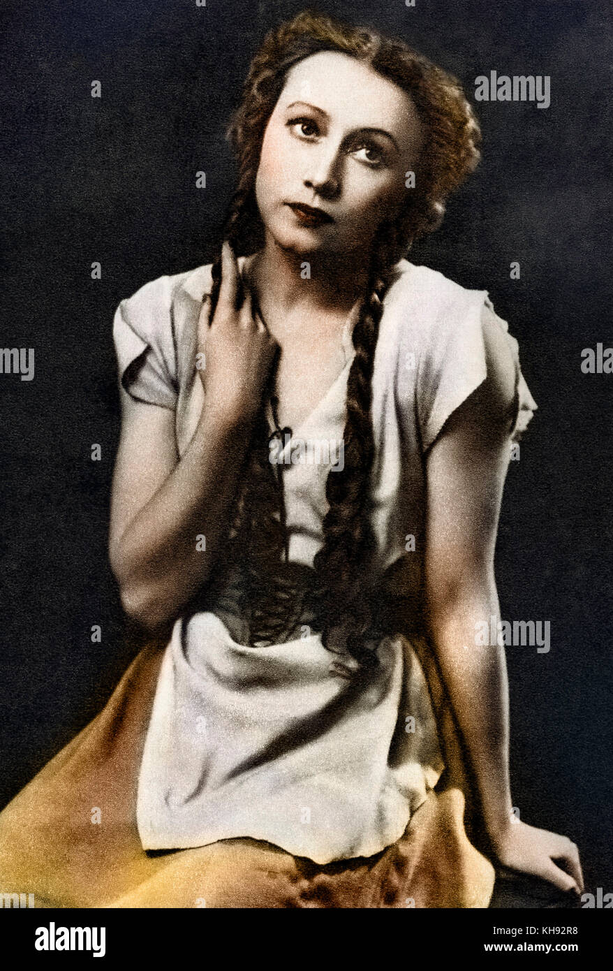 Galina Ulanova - retrato de la bailarina en ruso Sergei Prokofiev 's ballet 'La cenicienta', de 1945. GU: 8 de enero de 1910 - 21 de marzo de 1998. Foto de stock