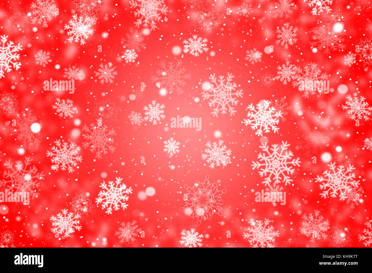 Rojo fondo de navidad con copos de nieve Fotografía de stock - Alamy