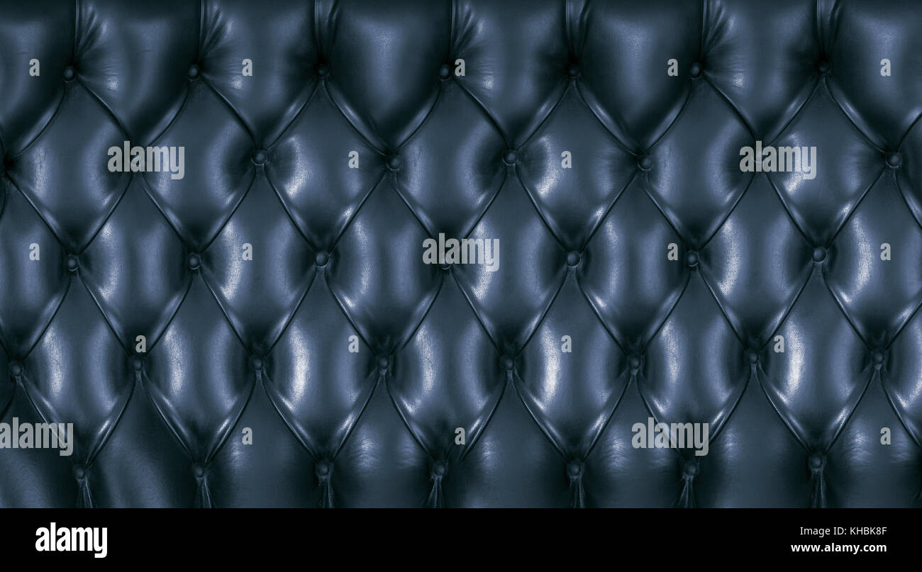 Capitone azul a cuadros de tela suave cuero entrenador textiles decoración  con botones Fotografía de stock - Alamy