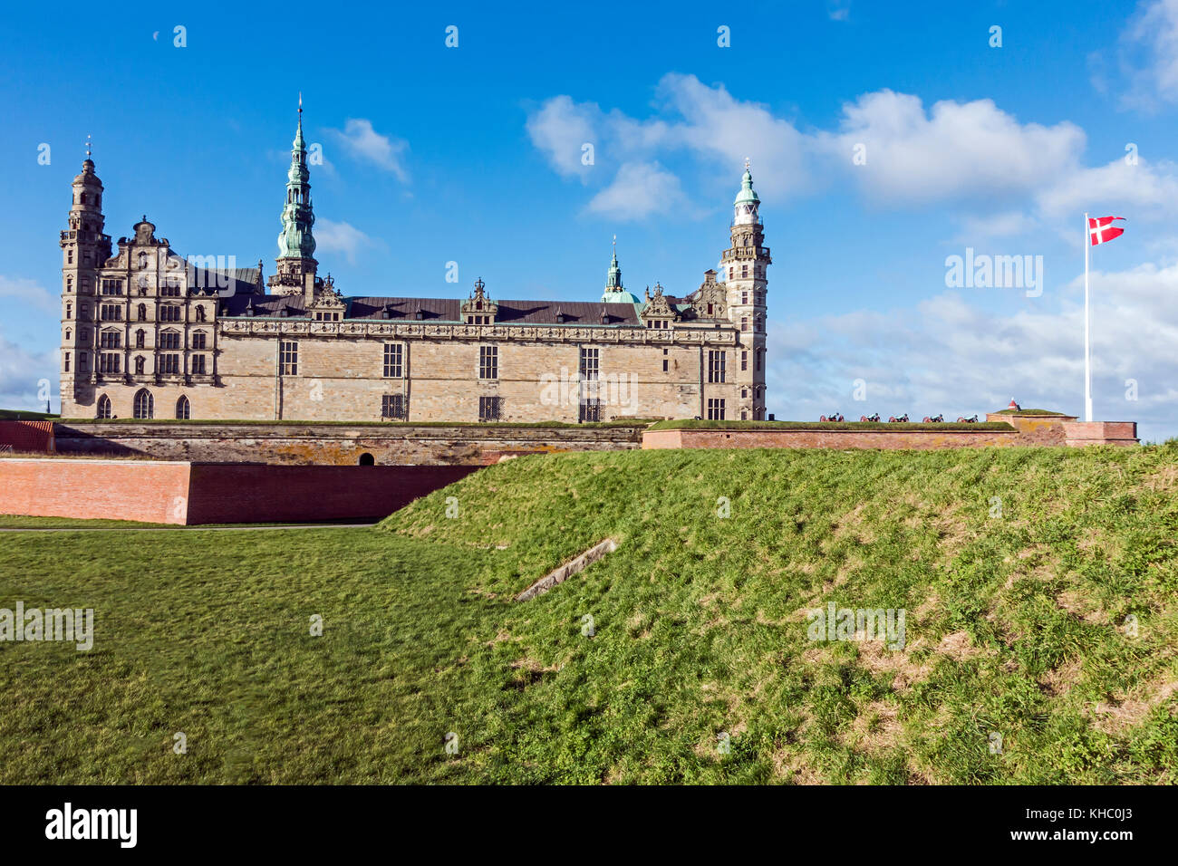 Kronborg Slot (Castillo) en Elsinor, Dinamarca Europa Foto de stock