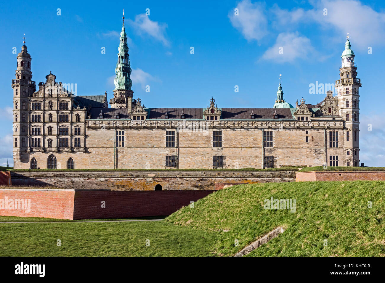 Kronborg Slot (Castillo) en Elsinor, Dinamarca Europa Foto de stock