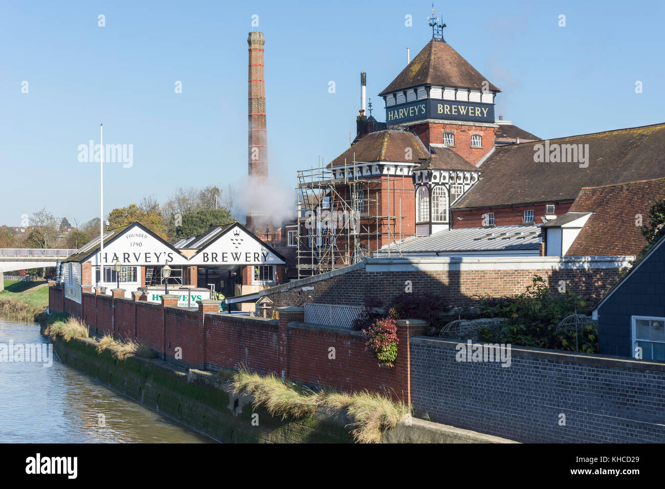Siglo xix Harvey's Brewery, Cliffe High Street, Lewes, East Sussex, Inglaterra, Reino Unido Foto de stock