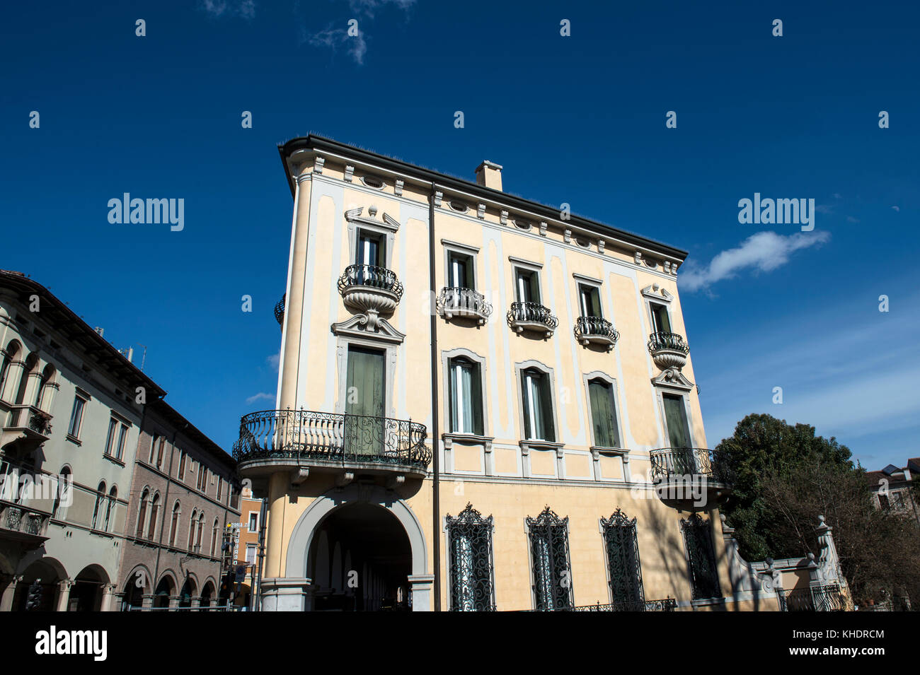 Italia, Venecia, Padua, edificios en el centro histórico de la ciudad, Foto de stock