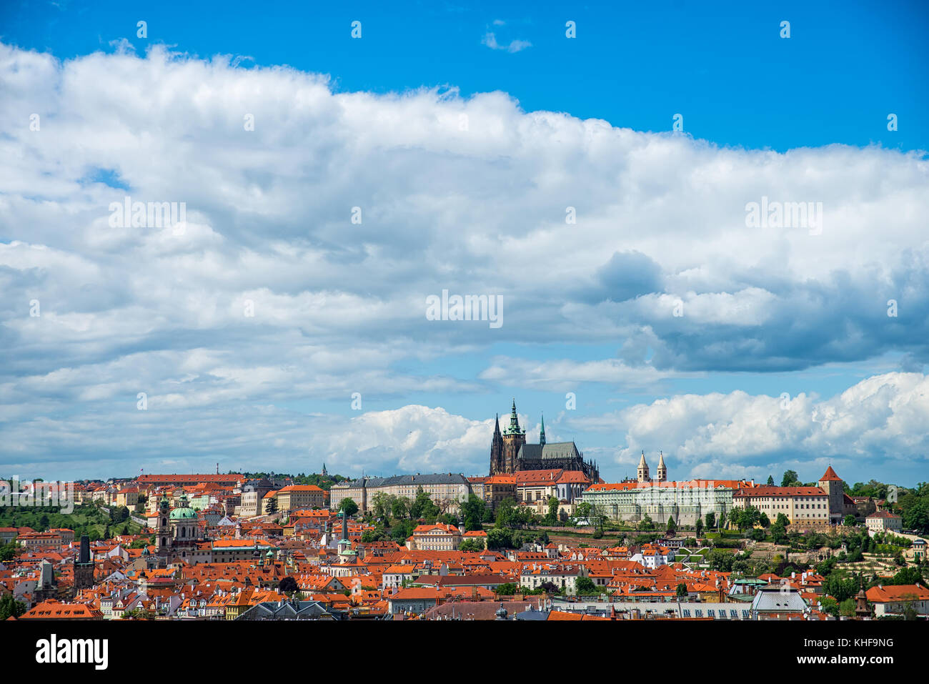 Vista superior de Praga Foto de stock