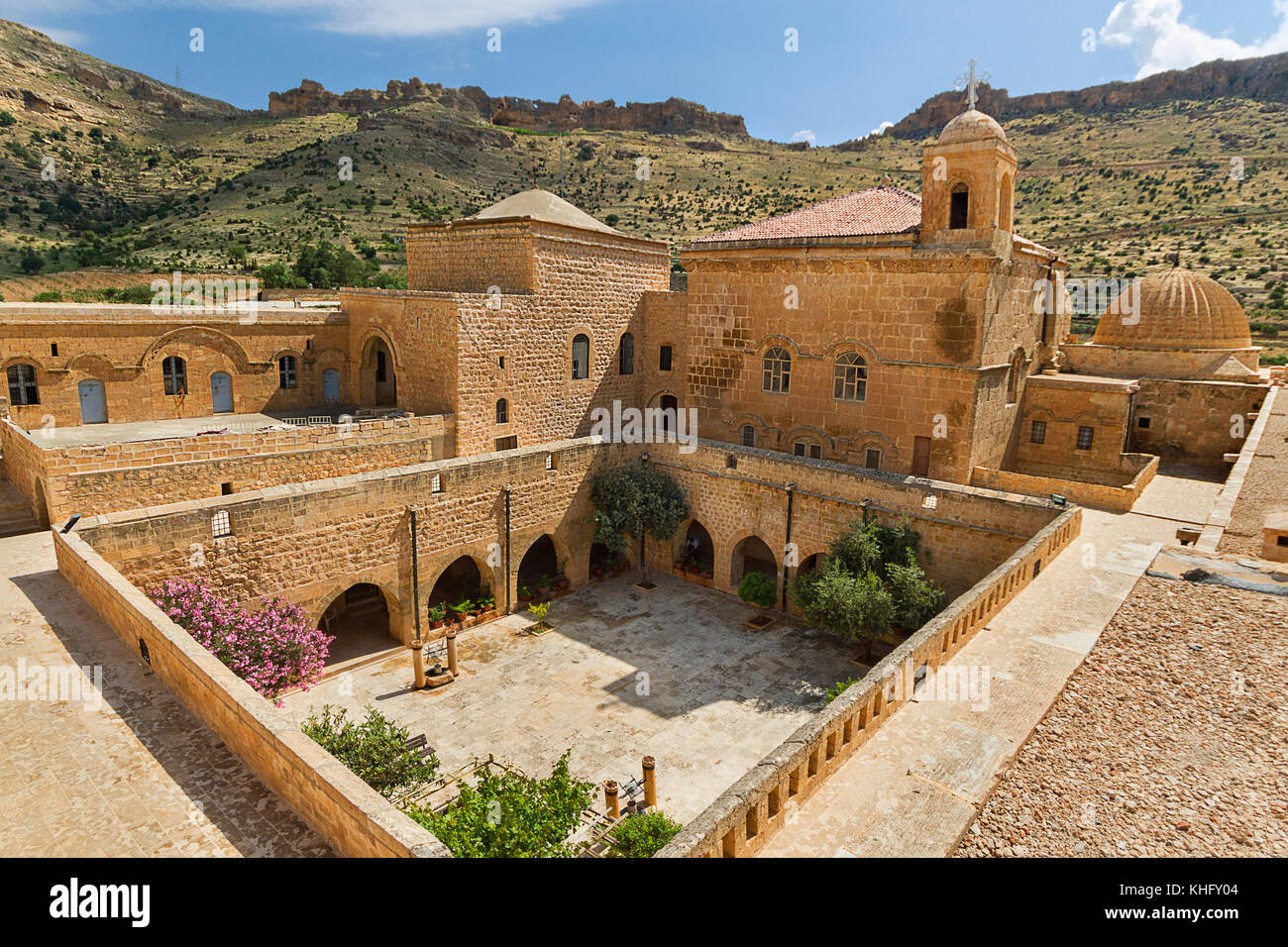 Deyrulzafaran monasterio ortodoxo sirio en Mardin, Turquía. Foto de stock