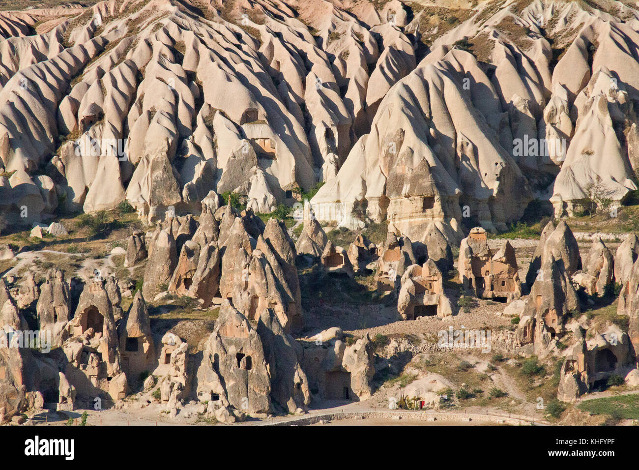 Terrenos extremos de Capadocia, en Turquía. Foto de stock