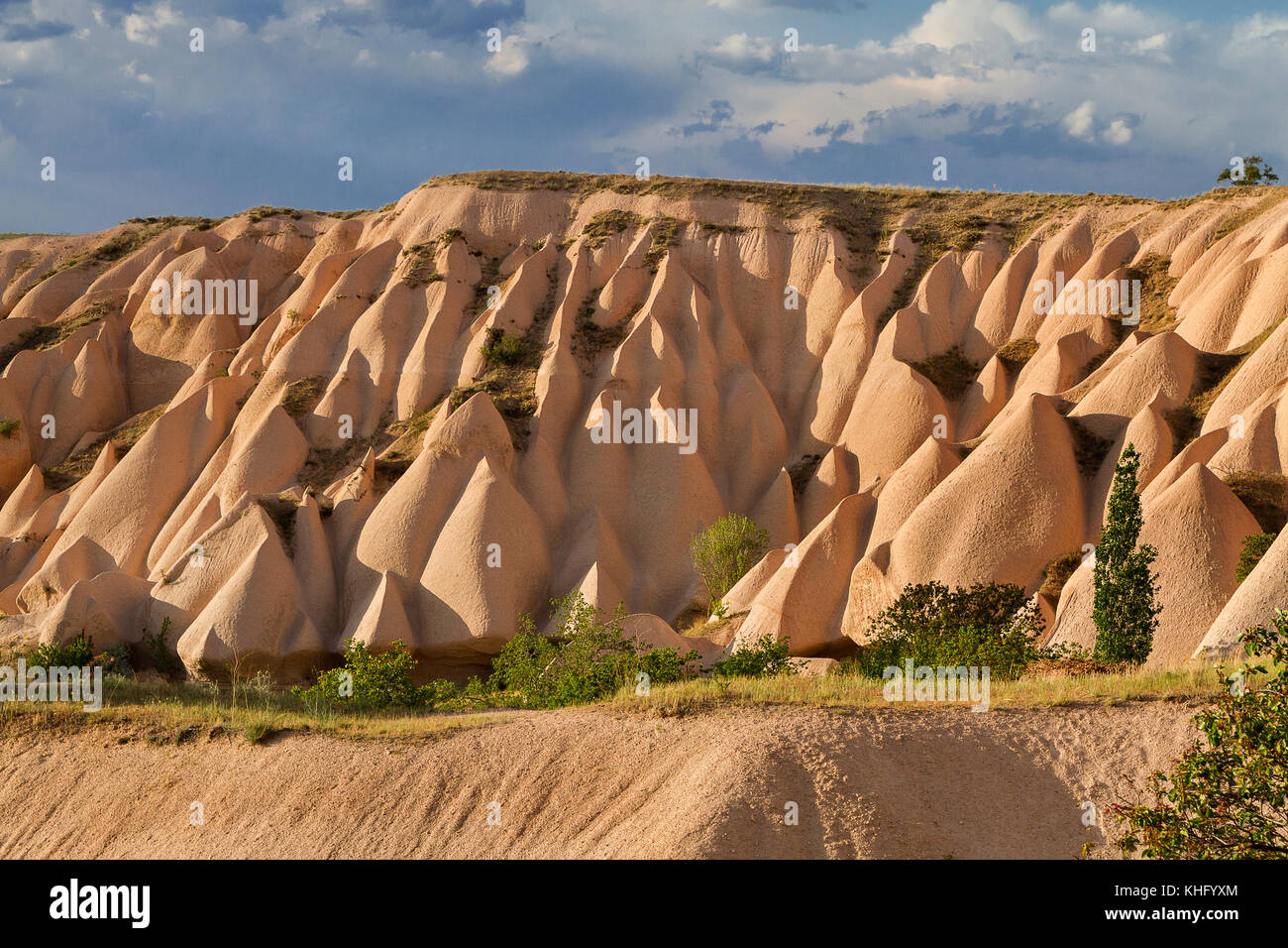 Terrenos extremos de Capadocia, en Turquía. Foto de stock