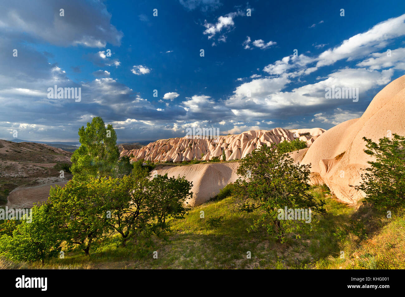 Terreno extremo de Cappadocia en Turquía. Foto de stock